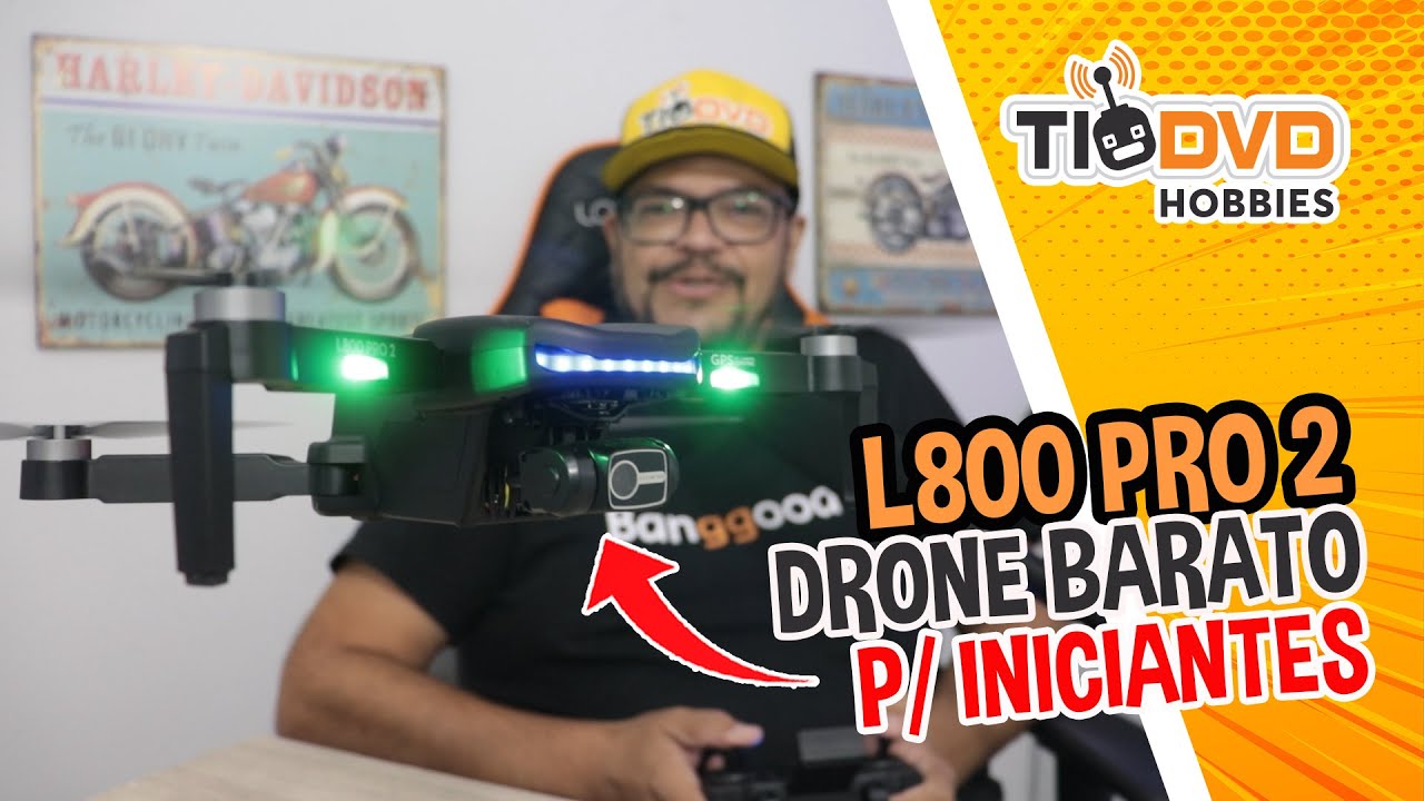 DRONE BARATO LYZRC L800 PRO 2 COM GPS CAMERA GIMBAL BOM PARA INICIANTES APRENDER PILOTAR