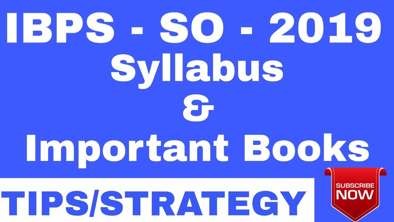 IBPS SO 2019 | AFO | SYLLABUS & IMPORTANT BOOKS | PART=2 | ibps specialist officer