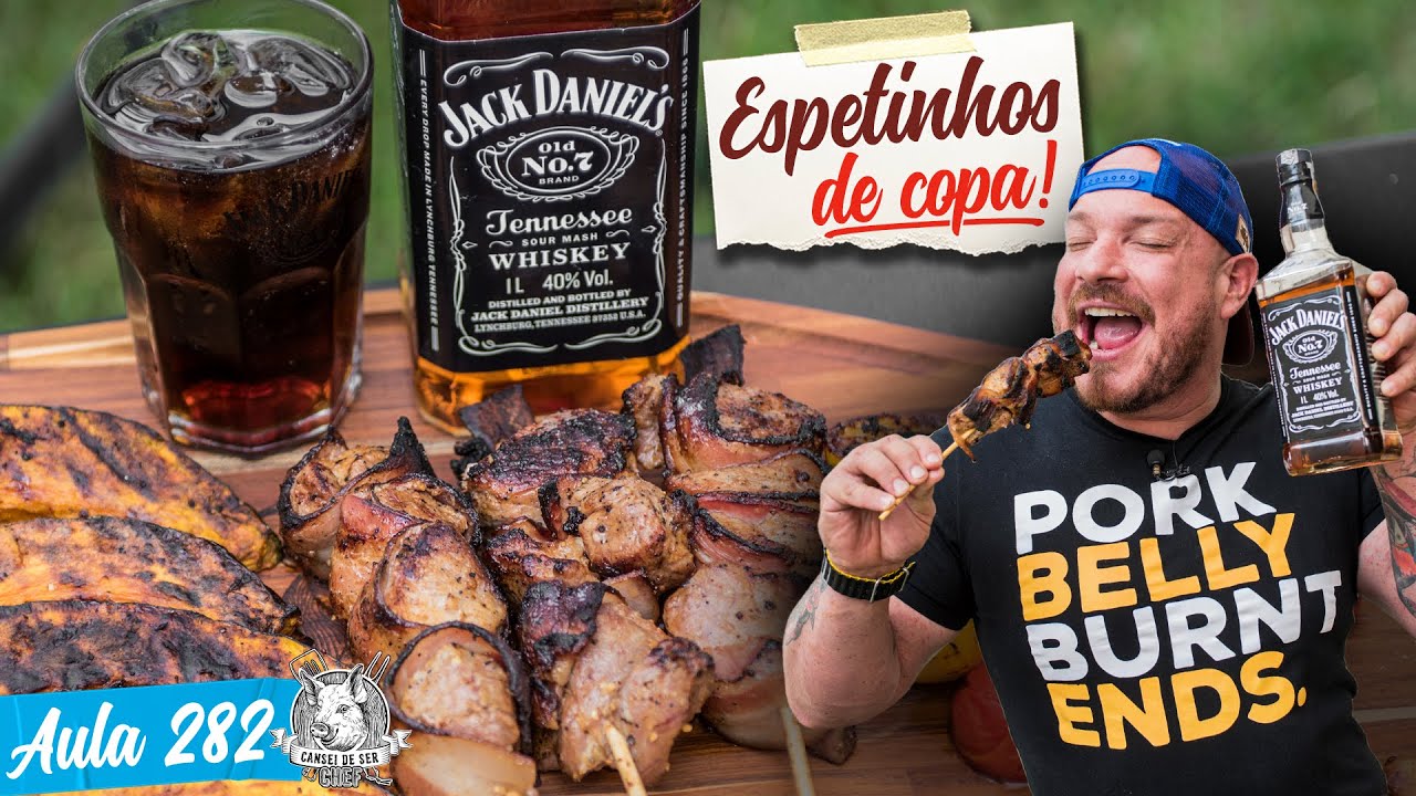 ESPETINHO DE MEDALHÃO COM BACON! Como fazer espetinho suíno enrolado no bacon / Cansei de Ser Chef