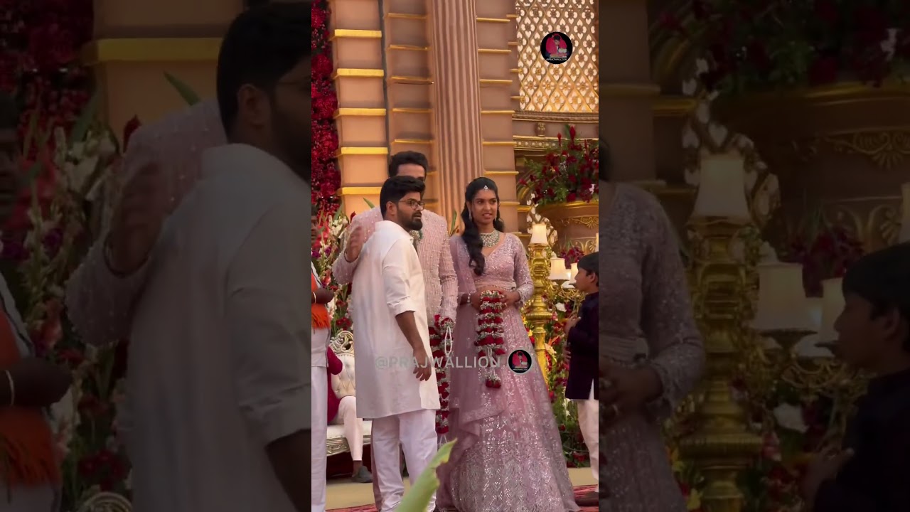 DAALI DHANANJAYA AND DR DHANYATHA GAURAKLAR #daalidhananjay #kannada #prajwallion #mysore #marriage