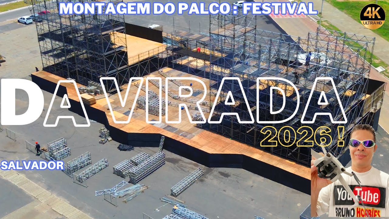 MONTAGEM DO PALCO FESTIVAL DA VIRADA 2026!ATUALIZAÇÕES:02/12/2025 #show #festival #festivaldavirada