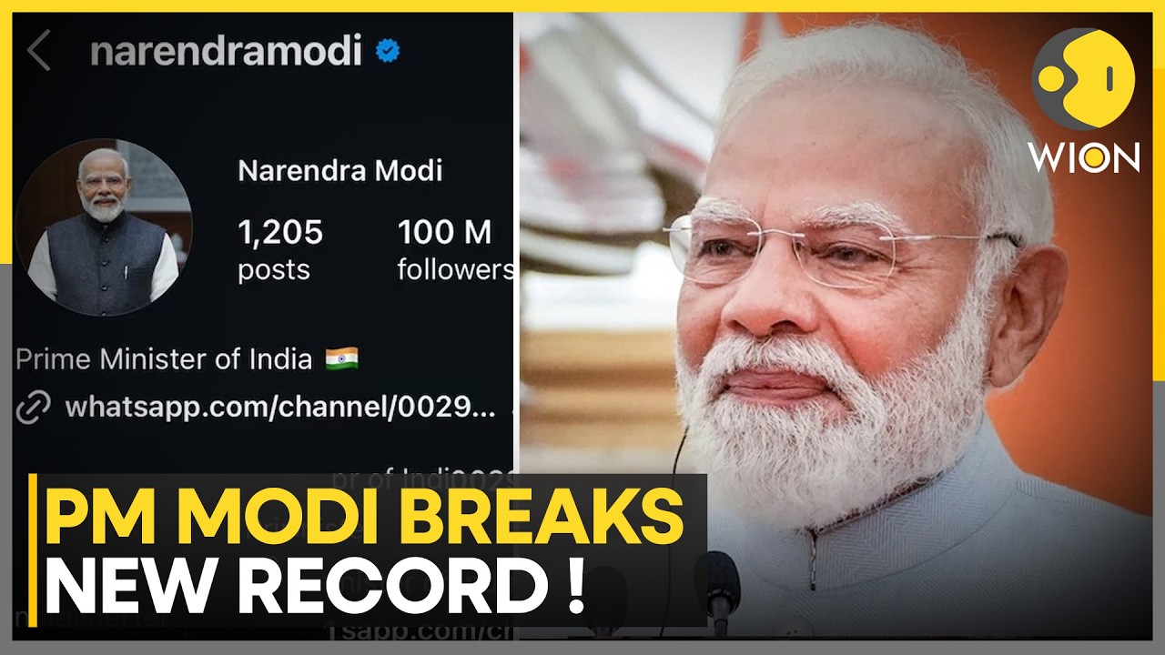 PM Narendra Modi Becomes First World Leader To Hit 100 Million Followers On Instagram | WION News