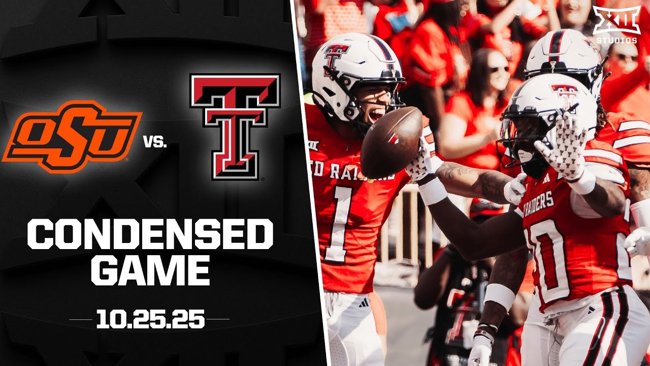 Oklahoma State vs. #14 Texas Tech Condensed Game | 2025 Big 12 Football