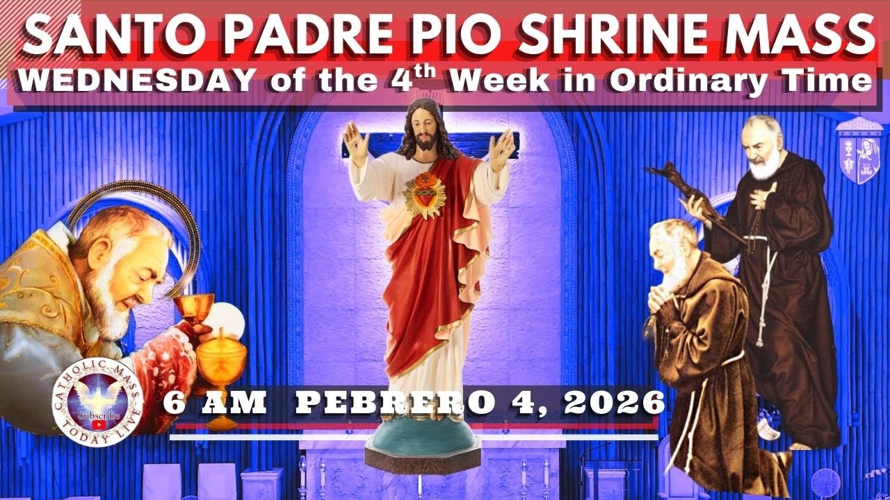 FILIPINO LIVE HOLY MASS TODAY at Santo Padre Pio National Shrine .  FEB 4,  2026. 6 a.m