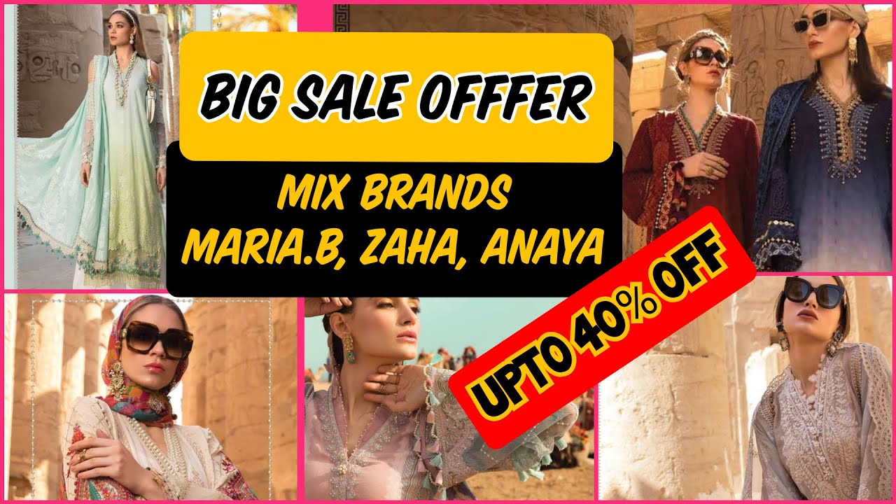 Big Sale Offer 2020 | Summer Sale 2020 Designers Collection | MariaB Anaya Zaha Suits Upto 40% Off