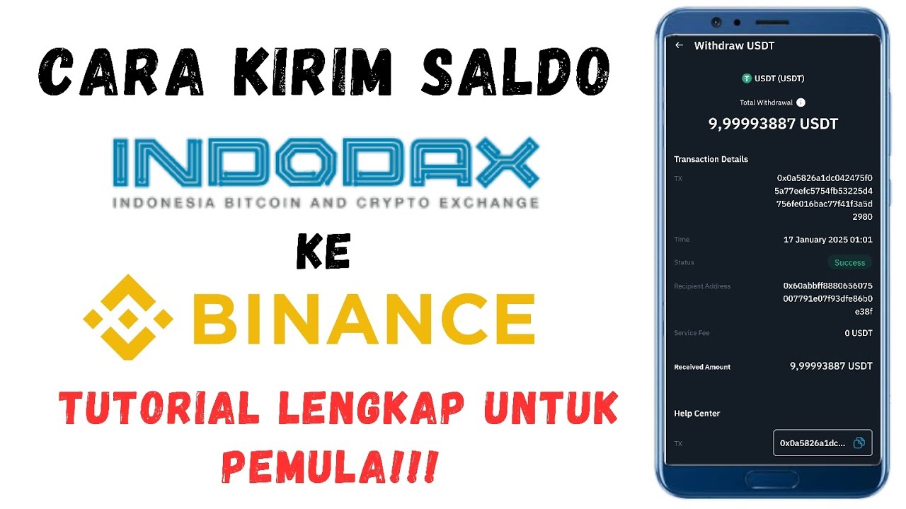 CARA KIRIM CRYPTO DARI INDODAX KE BINANCE TERBARU !!!