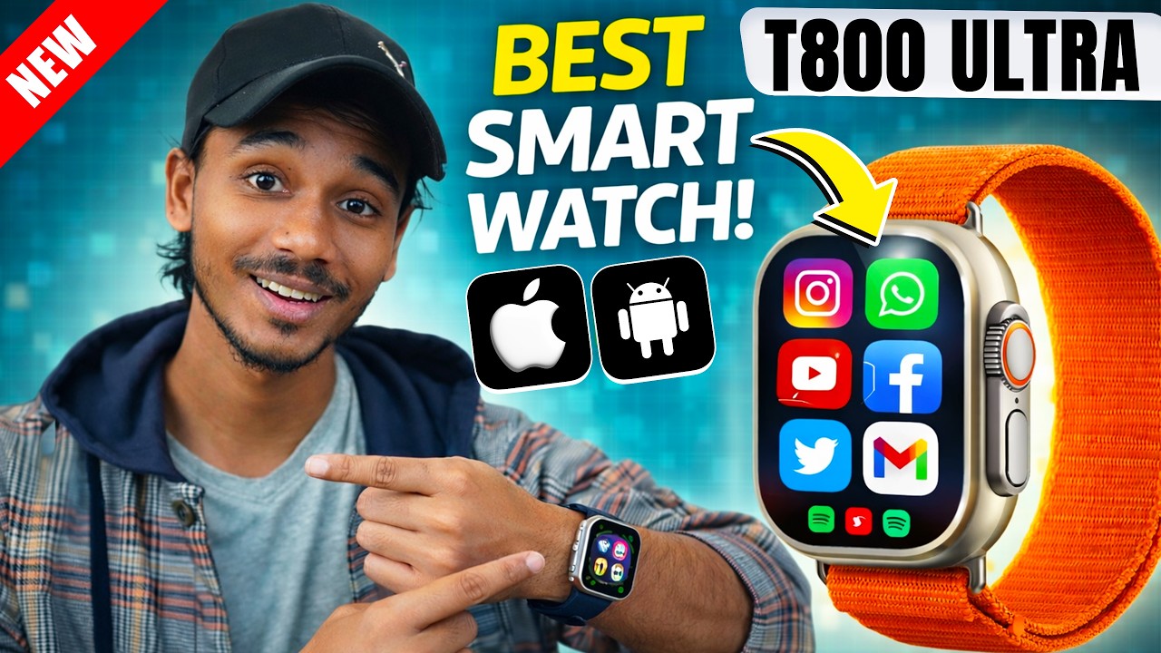 Best Smart Watch for Android & iPhone Users | New Smartwatch Review 2026 | T800 Ultra Smartwatch !