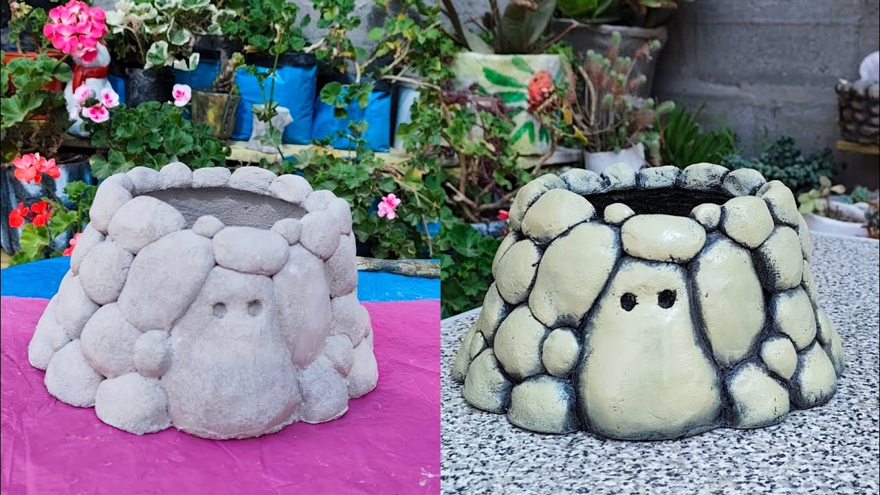 Así lo pintamos la maceta ovejita 