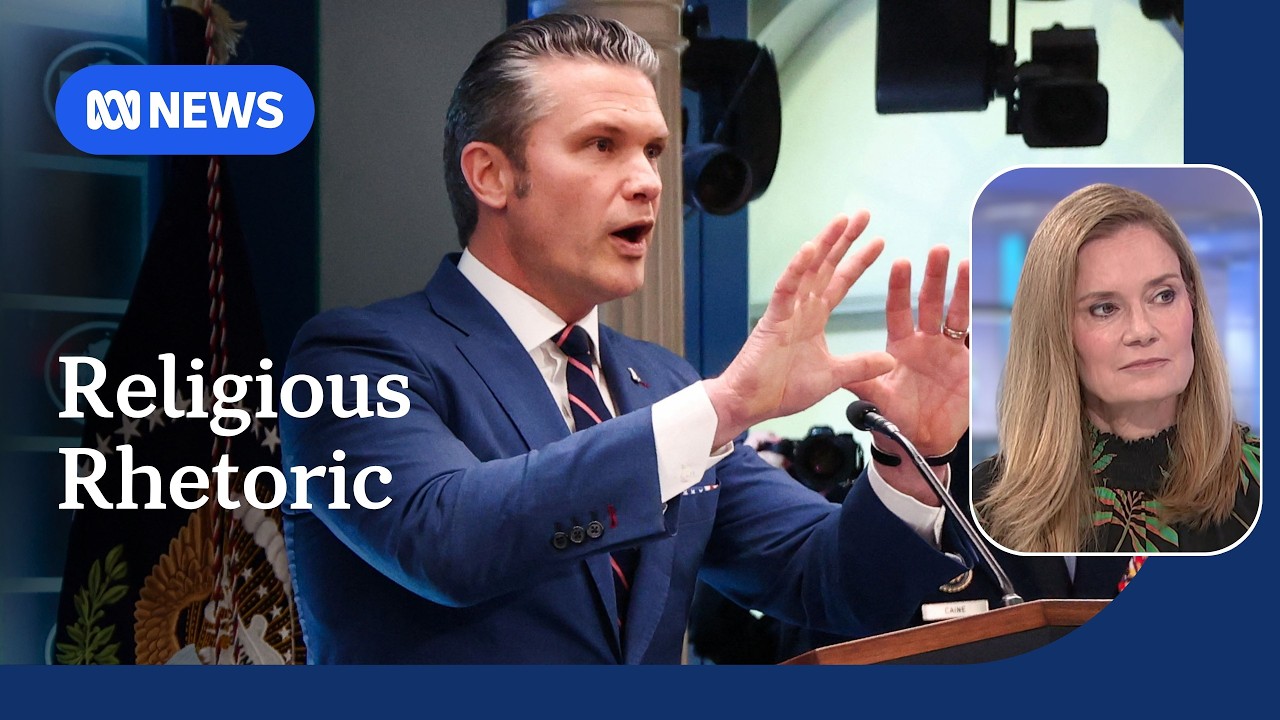 Pete Hegseth criticised for use of religious rhetoric in war communications | ABC NEWS