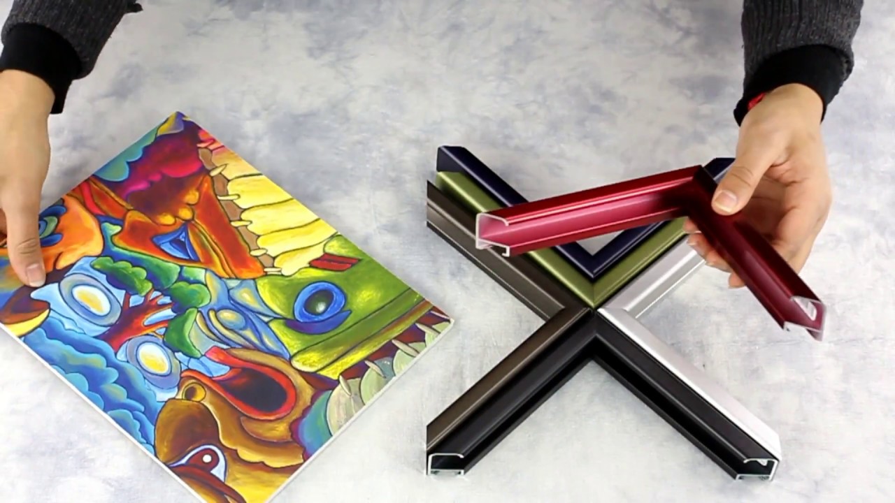 Corner Samples - Custom-made Metal Picture Frames: 9/16