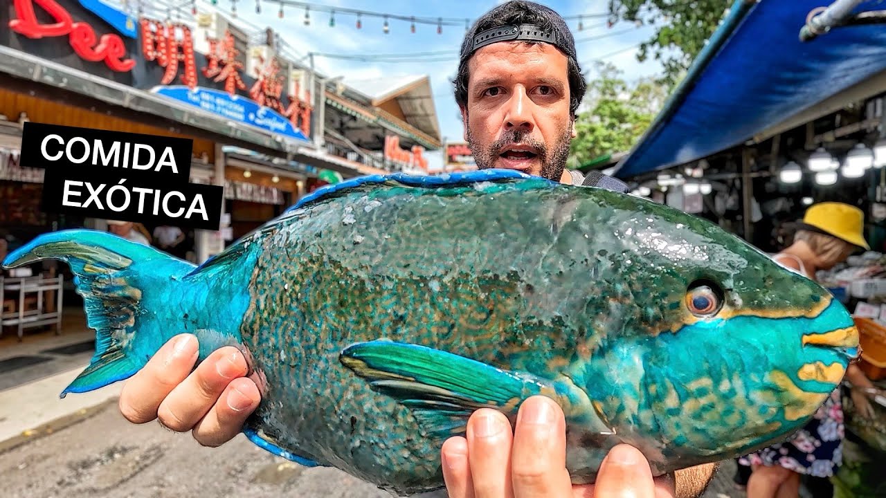 Comendo no BIZARRO MERCADO de frutos do mar em Phuket na Tailândia!! 🇹🇭