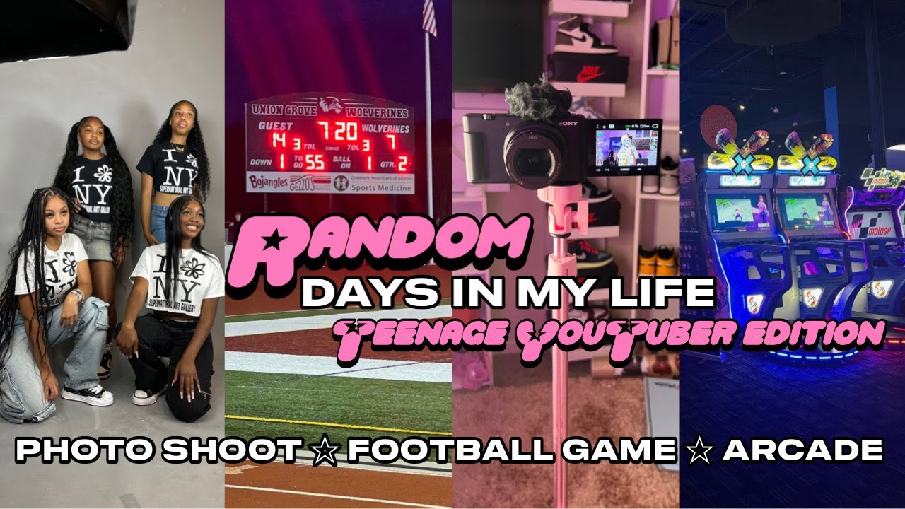 VLOG☆ RANDOM DAYS IN MY LIFE | photo shoot, football game, arcade, friends etc…|| Ra’Mariah Alexia