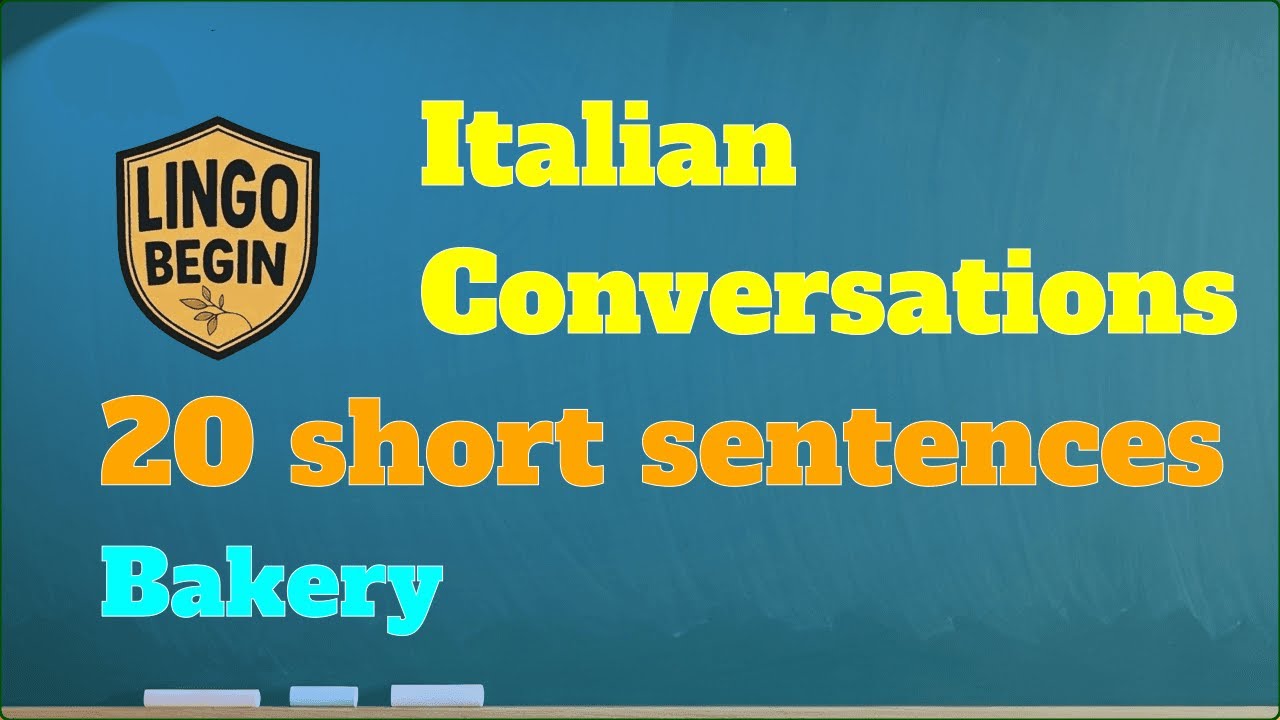 Italian Conversations | 20 short sentences | Bakery #audiobook #italianlearning #italian #beginners