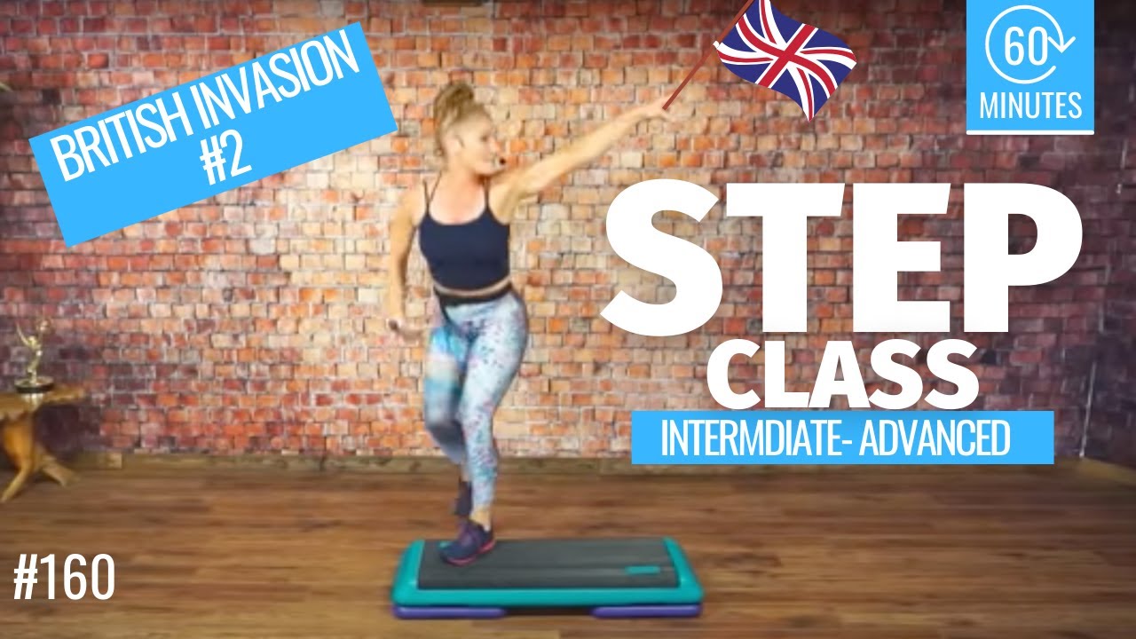 STEP AEROBICS WORKOUT! INTERMEDIATE - ADVANCED UK INVASION!!!
