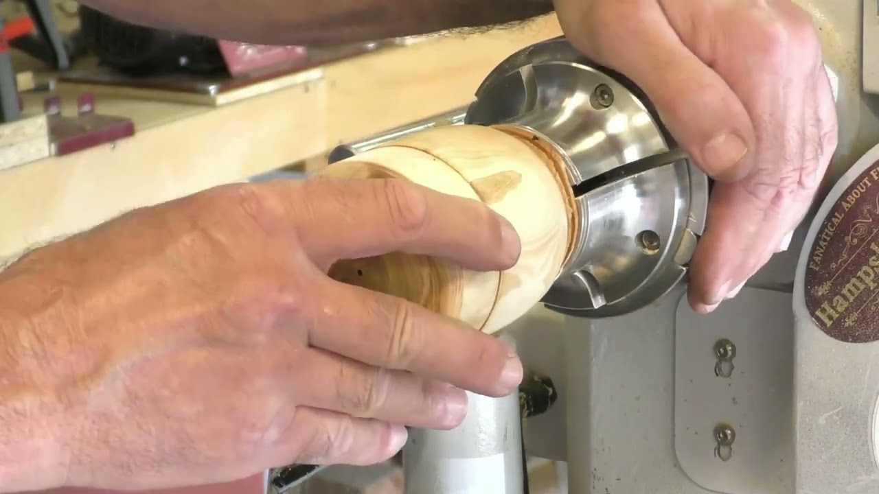 Woodturning - A Yew Lidded Box