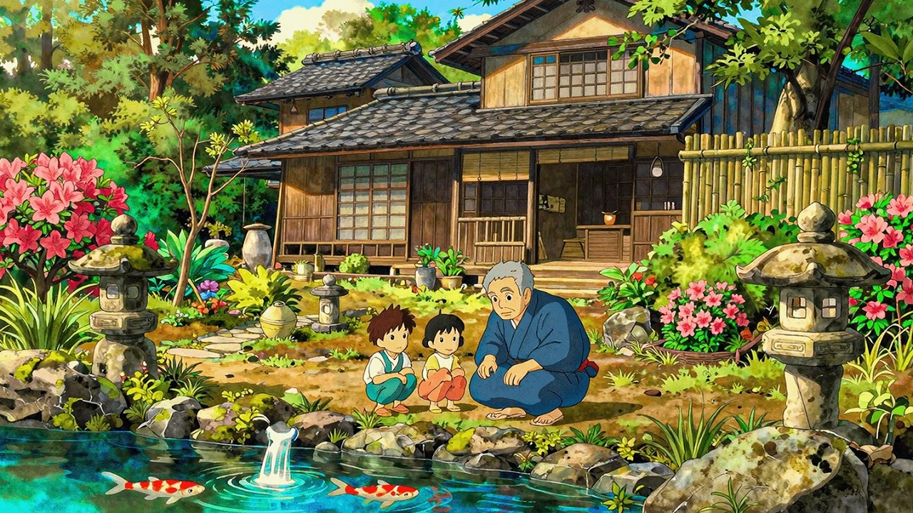 A Peaceful Day on Grandpa's Japanese Farm 🌿 | Ghibli-Style ASMR
