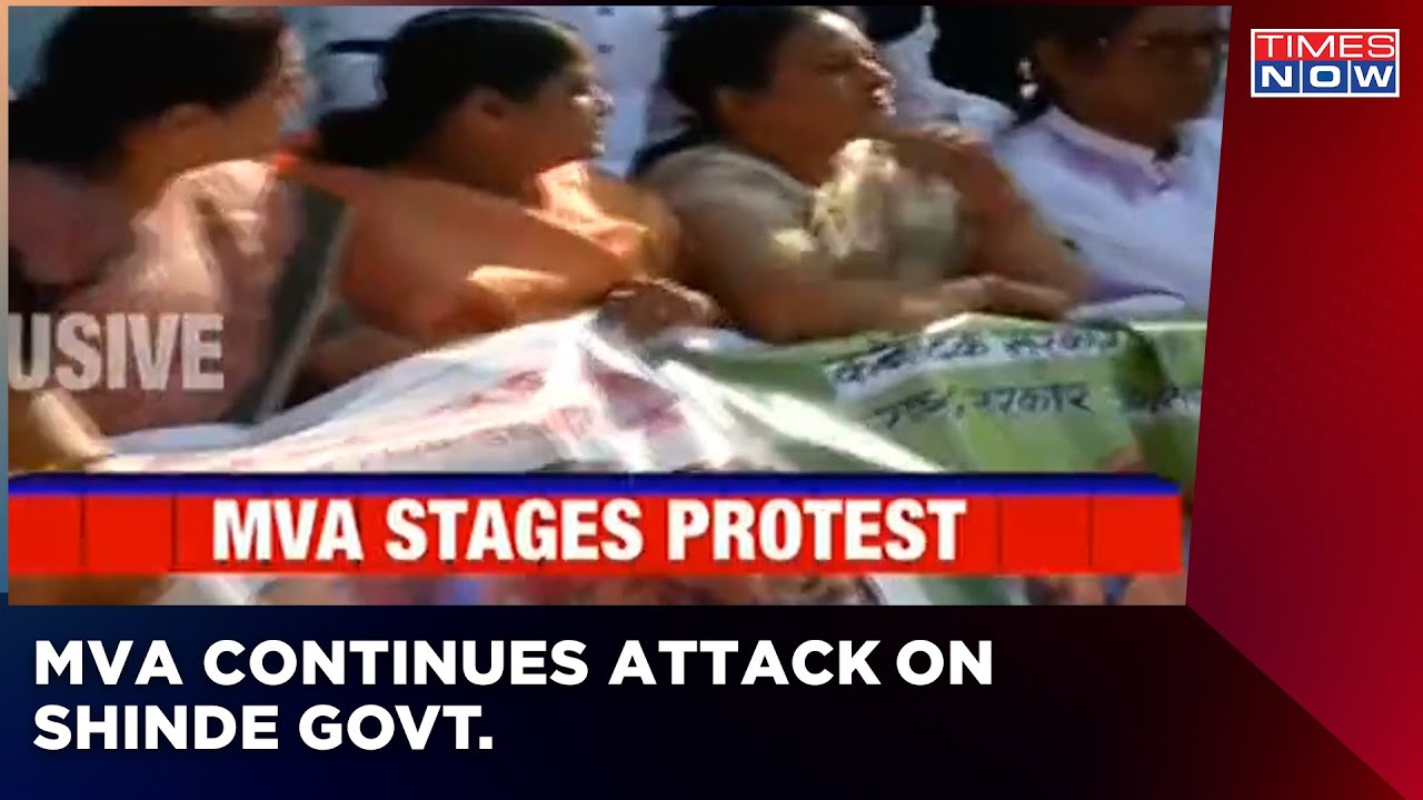 Nagpur: Maha Vikas Aghadi (MVA) Continues Protest Outside Vidhan Bhavan | Latest News