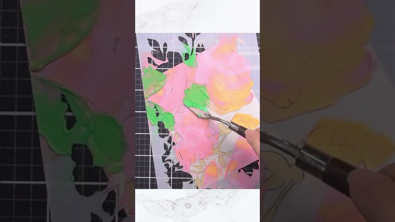 How to use a multi-colored embossing paste #tutorial #altenew #cardmaking #craft