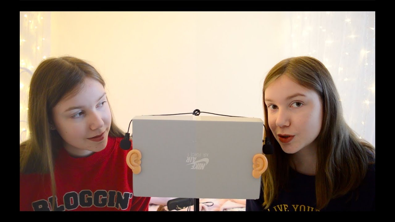 ASMR twin kisses & mouth sounds