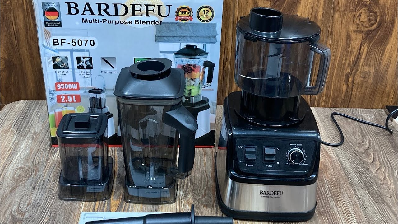 Bardefu 3 in 1 Juicer Blender set, Juicer Jug 2.5L, Chopper Bowl, Spice Grinder Premium Quality