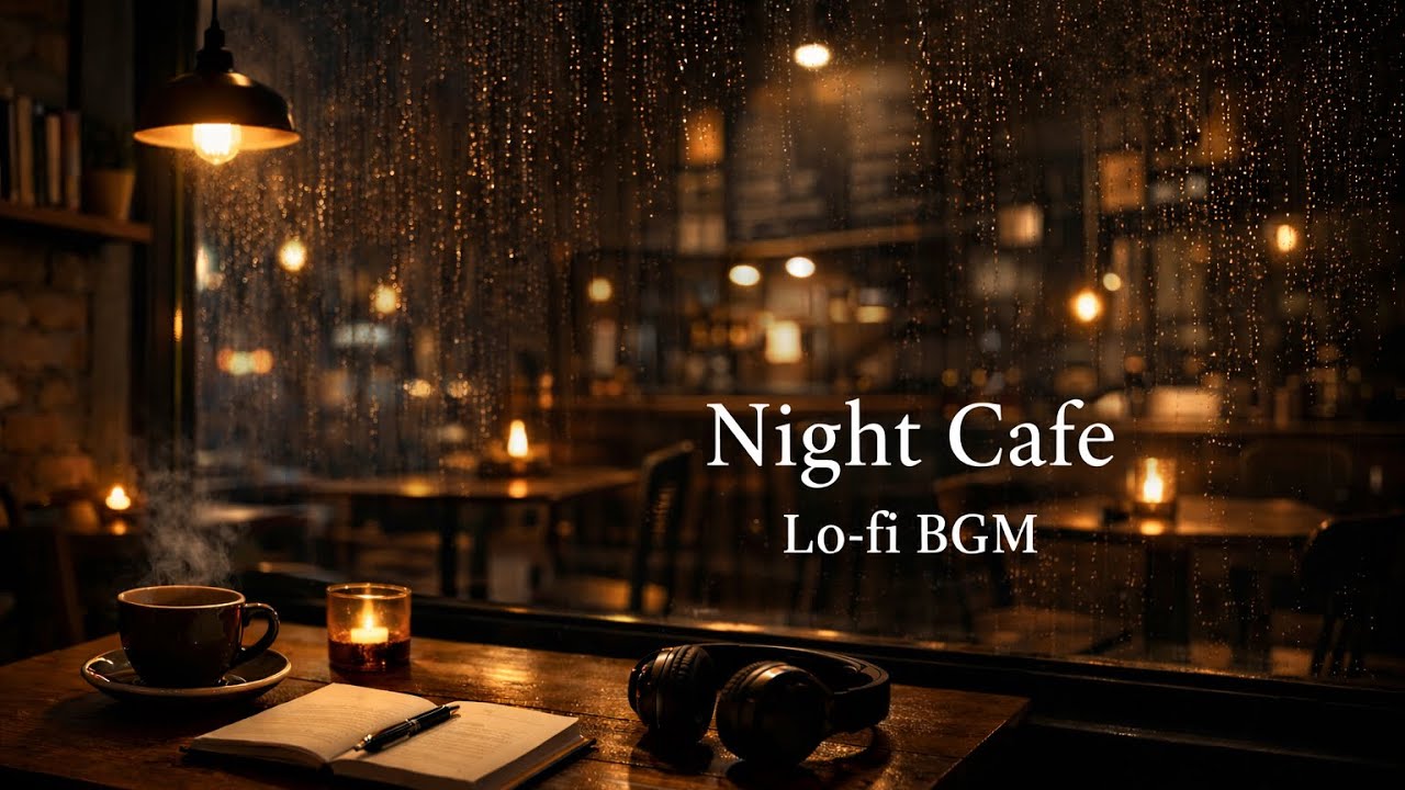 【作業用BGM】Night Cafeで集中するLo-fi｜Rainy Night｜2 Hours