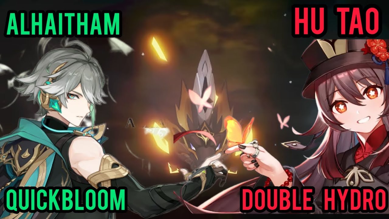 Alhaitham C0 Quickbloom team almost beat C1 Hu Tao Double hydro VS Golden Wolflord