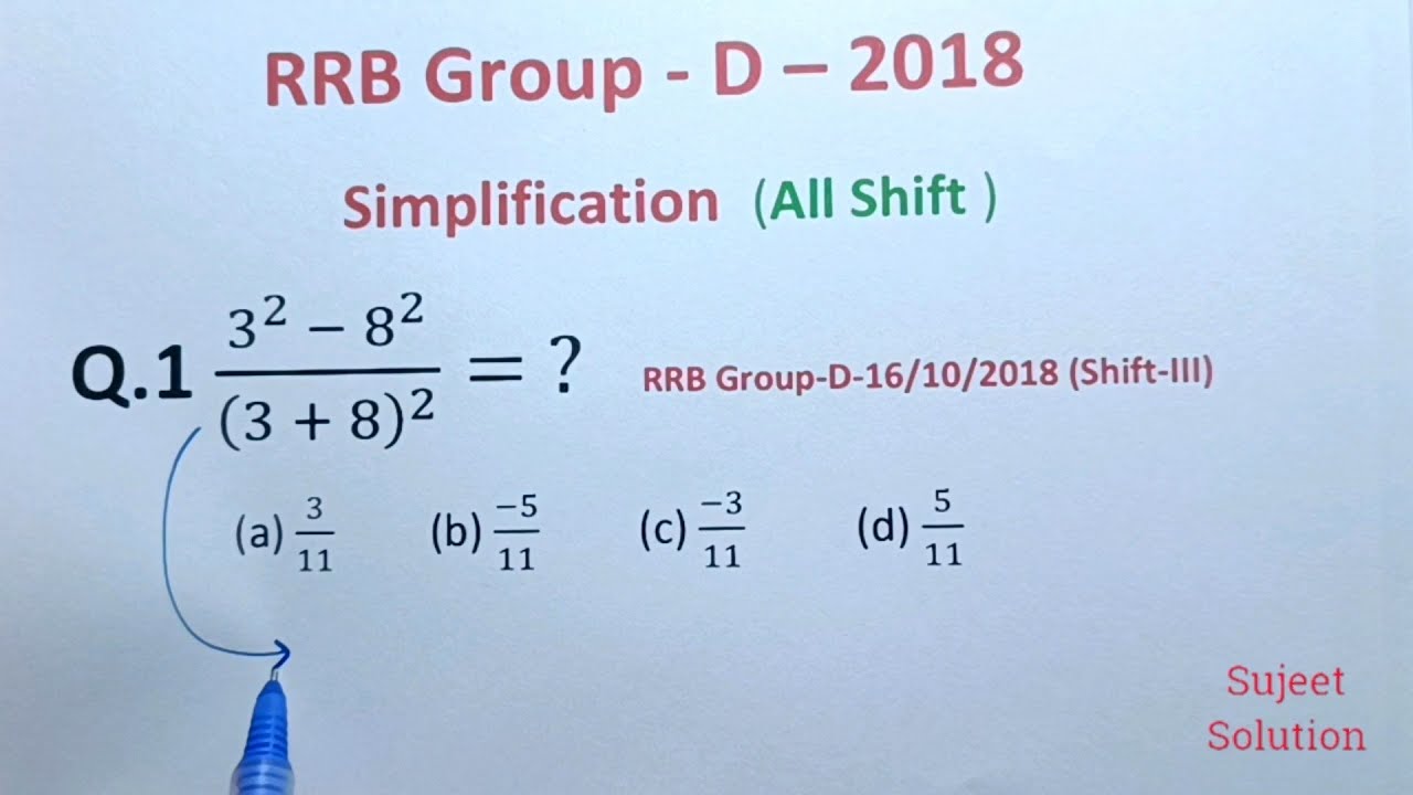 रेलवे Group - D, Maths Class - 06 || Previous Year Questions || देख लो ऐसे ही प्रश्न फिर आयेंगे ||