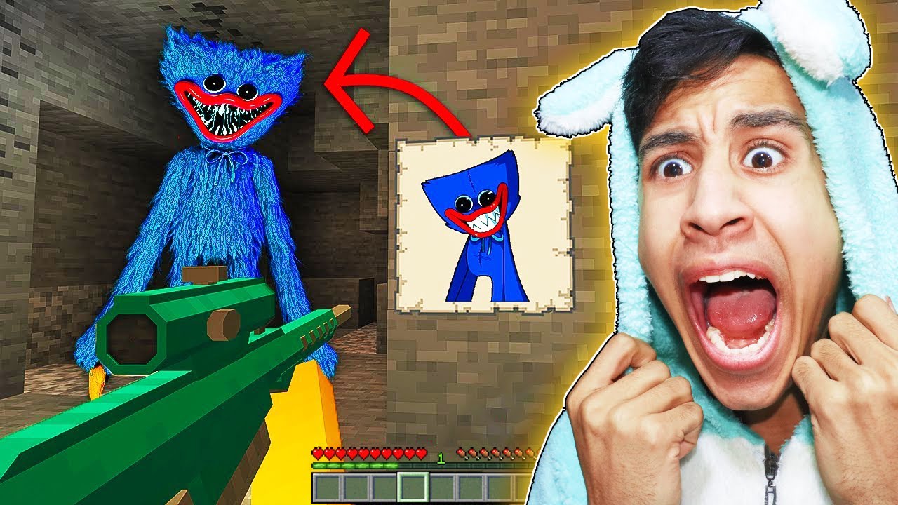 ماين كرافت ولكن أي وحش ترسمة ،يتحول الي حقيقة (رسمت بوبي الشرير) ... minecraft !! 🎨🖌