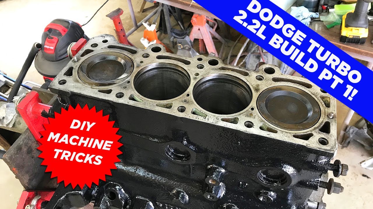 HOW TO: LOW BUCK, DIY 2.2L/2.5L DODGE TURBO SHORT BLOCK. CRANK, BLOCK & CYLINDER MACHINE TRICKS