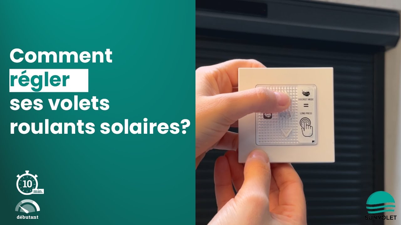 Comment régler ses volets roulants solaires Somfy ( RS 100 solar iO)