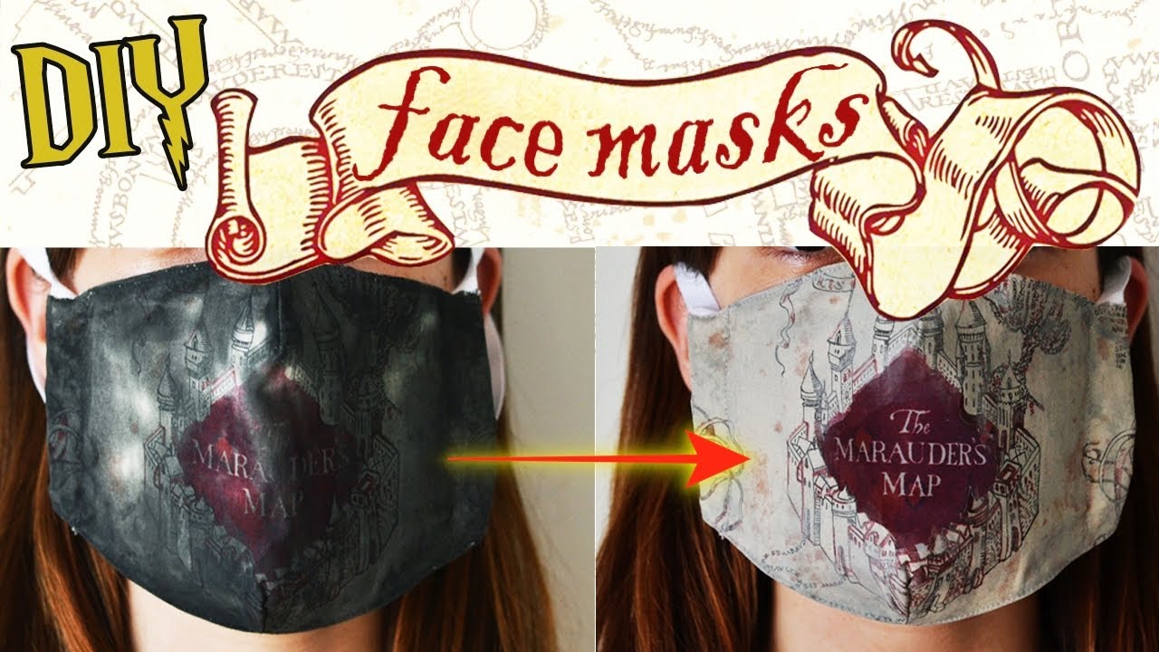 DIY Thermochromic Heat Activated Mask Revealing the Marauders Map from Harry Potter!