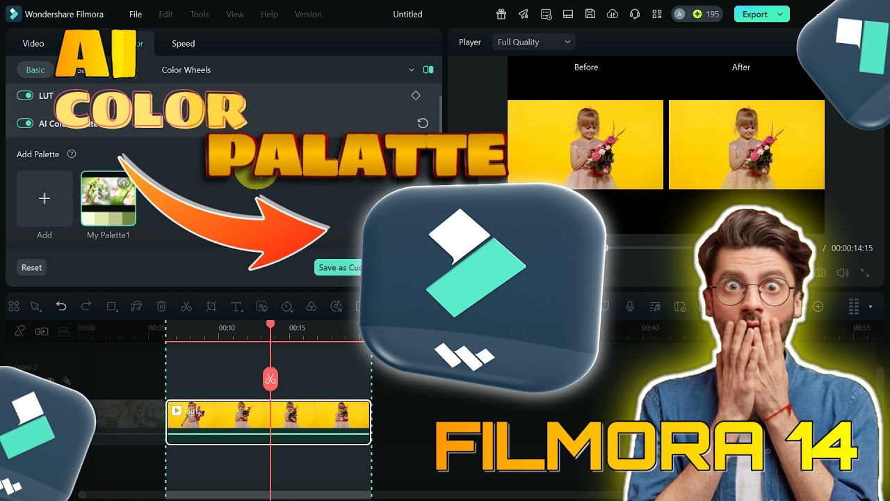 Day 2 : AI Color Palatte in Filmora 14 in Hindi 2025 || Full Tutorial in Hindi 2025