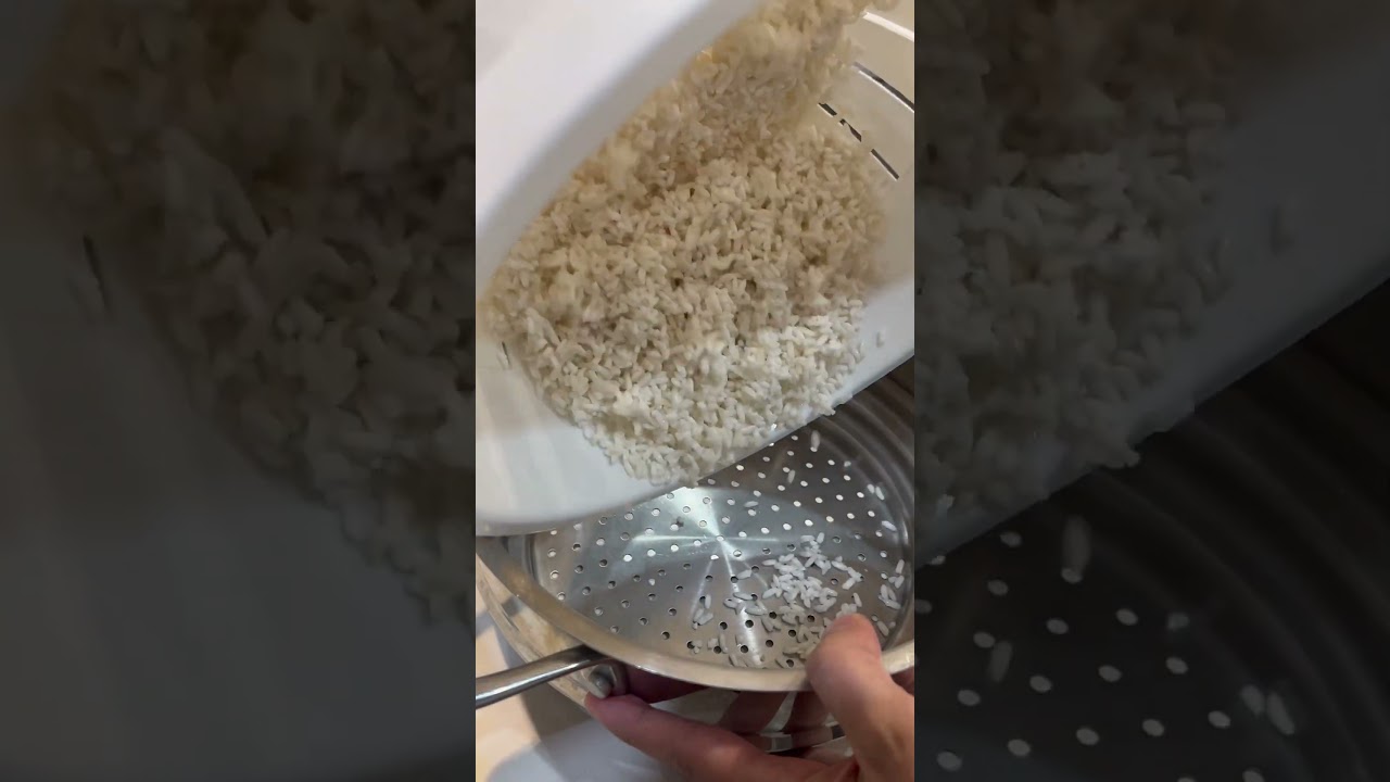Steamed sticky rice #easyrecipe #cooking #howto #stickyrice