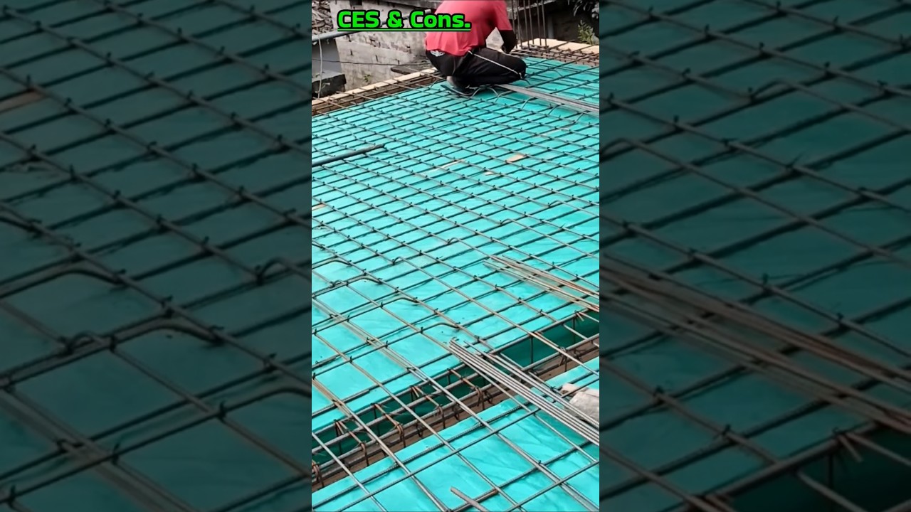 Roof Slab Reinforcement#slabreinforcement #roofslab #slab #reinforcement #concreteslab #shorts