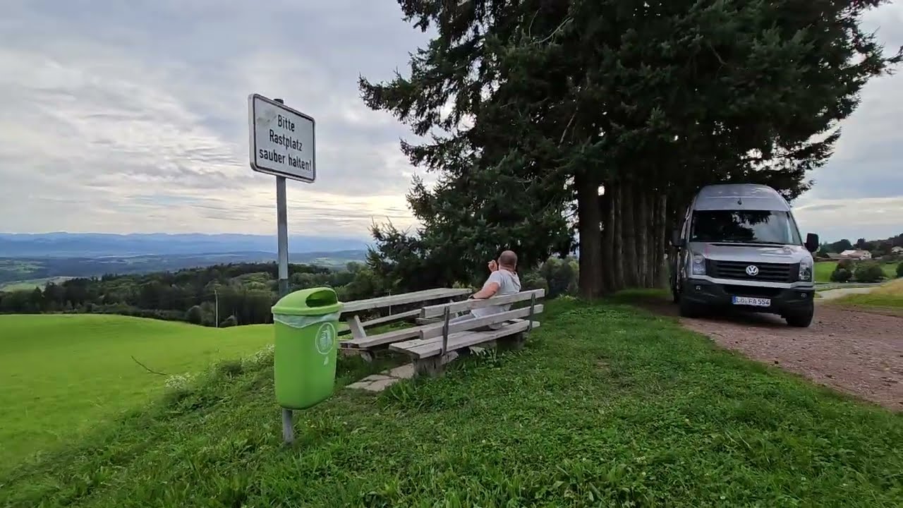 Panorama 360&deg; &ndash; Wanderparkplatz bei Schweigmatt (Schopfheim) mit Blick auf Wehr