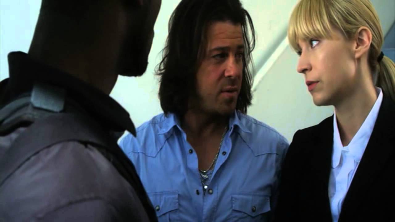 Leverage - Parker and Eliot shove Hardison over the railing (episode clip)