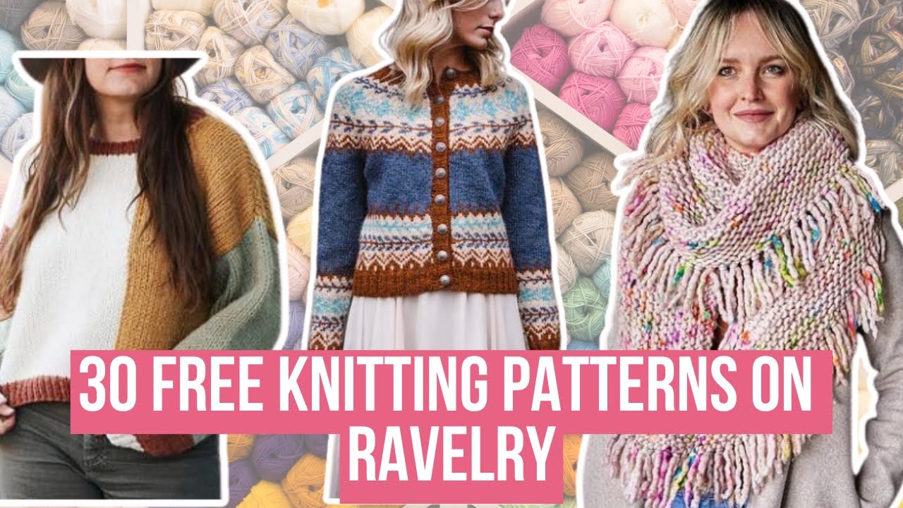 30 БЕСПЛАТНЫХ схем для вязания на Ravelry #knittingpattern