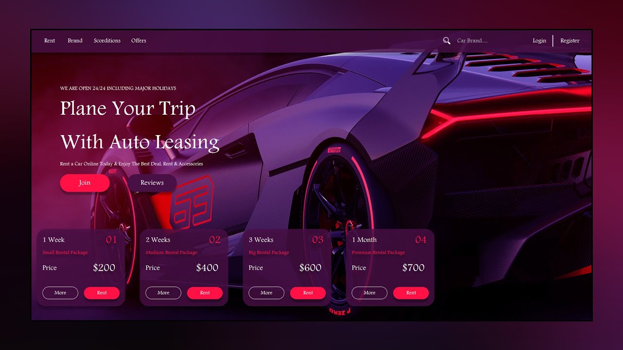 JavaFX UI: Car Rental System Design