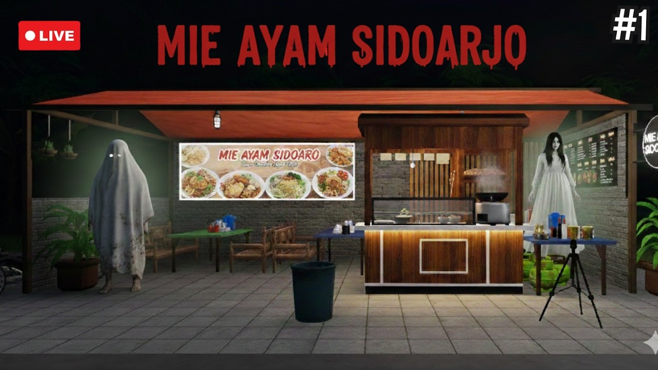 LIVE JUALAN MIE AYAM, MALAH KEDATANGAN KUNTILANAK! (JUMPSCARE PARAH!) Mie Ayam Sidoarjo