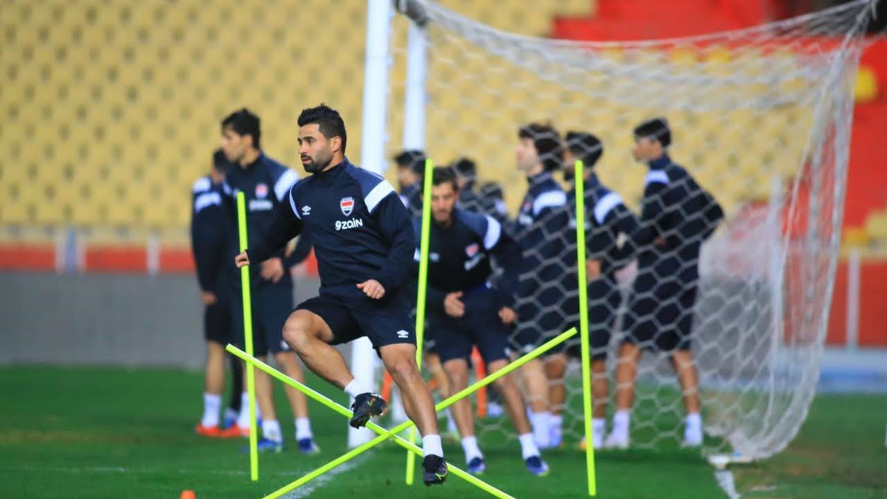 شاهد/  منتخبنا الوطنيّ يباشر، اليوم، أولى وحداته التدريبيّة في ملعبِ الشعبِ الدولي