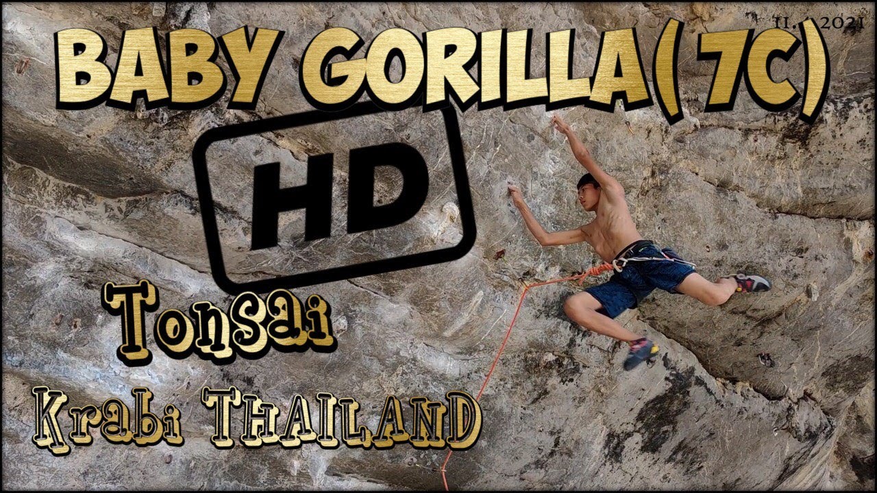 Baby Gorilla (7c)... Tonsai Beach... Krabi, Thailand