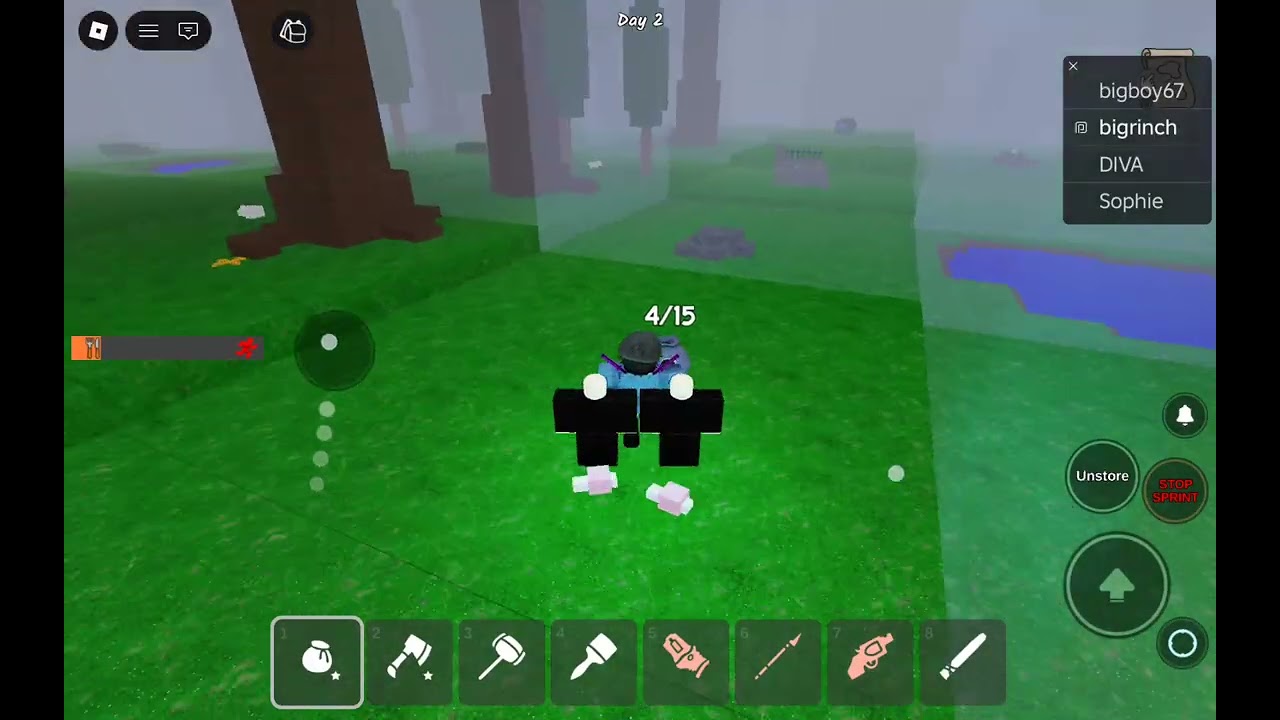 Playing 99 night in the forest 