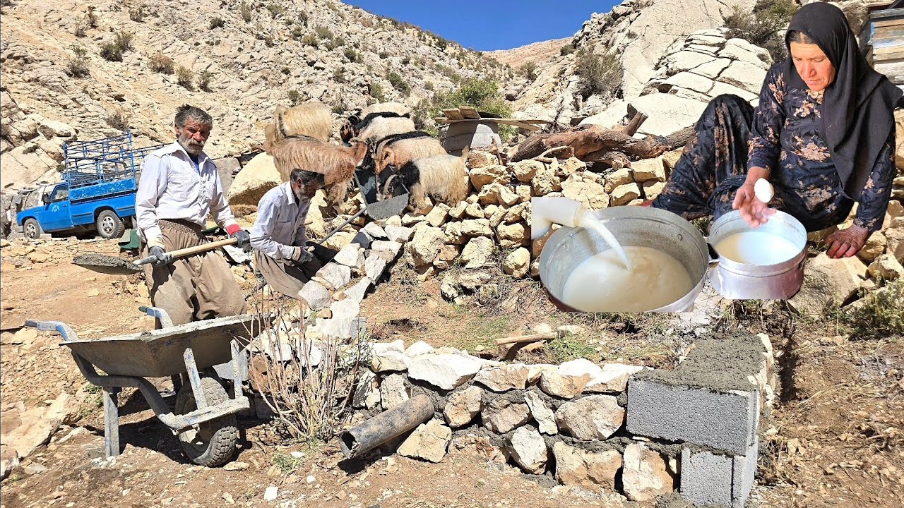 Iran Nomads: Building Baths with Natural Materials and Jahangir's Skills in the Mountains