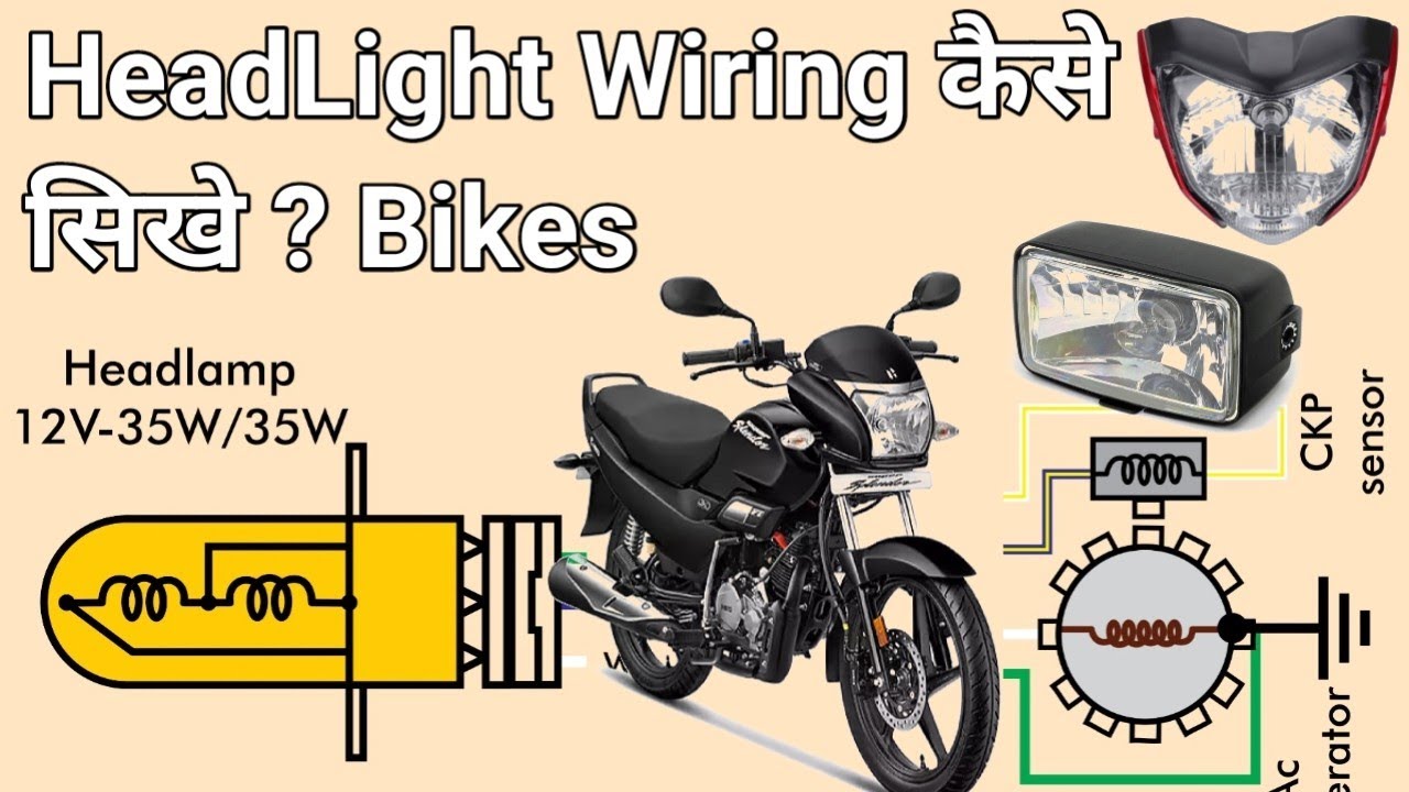 New Bikes Headlight Wiring Diagram| Working Hindi #HeadLight