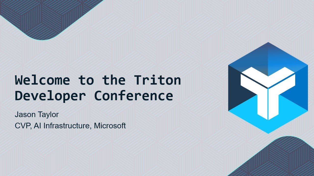 Jason Taylor Welcome to the Triton Developer Conference