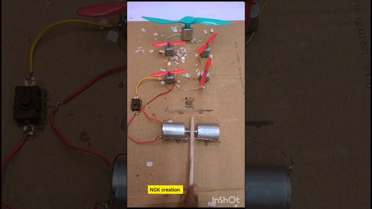 Powerful DC Motor Experiment ⚡ Big Motor Running Small Motor | Amazing DIY Test #shorts