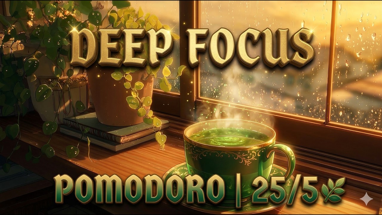 [DEEP FOCUS] 120 Min Pomodoro 25/5 🌿 Cozy Rain & Lofi