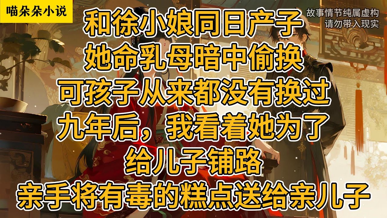 和徐小娘同日产子，她命乳母暗中偷换。可孩子从来都没有换过。九年后，我看着她为了给儿子铺路，亲手将有毒的糕点送给亲儿子。#一口氣看完 #小说 #小説 #故事