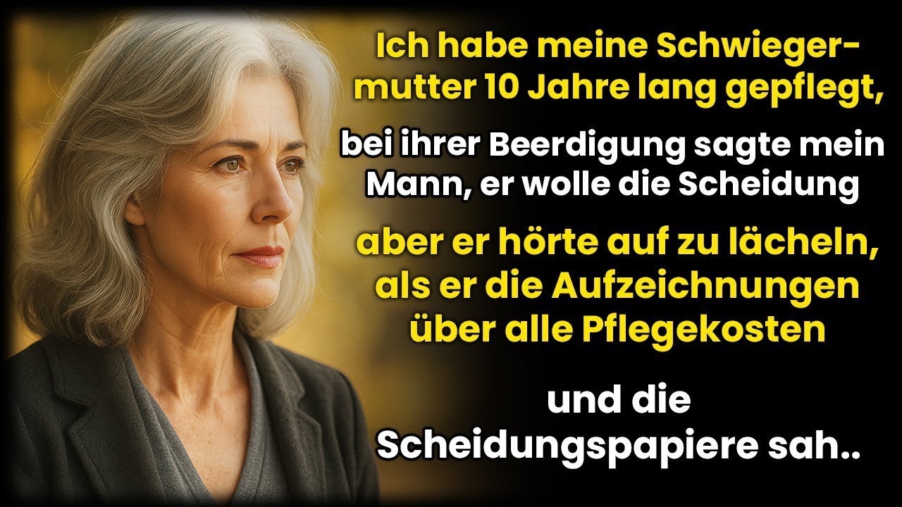 Ich pflegte seine Mutter 10 Jahre  Bei ihrer Beerdigung forderte er die Scheidung