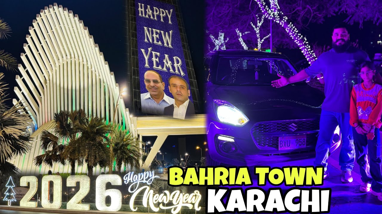 New Year 2026 Celebrations Start Bahria Town Karachi 🥳🎊🎉